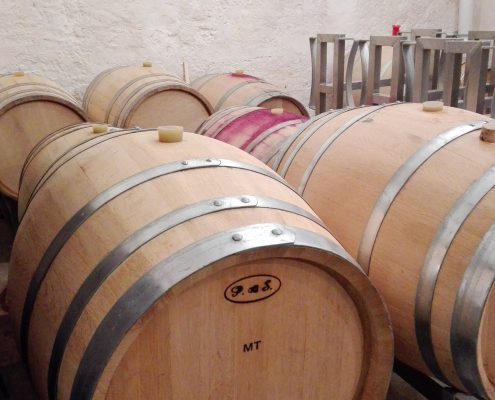 Barriques gereinigt und desinfiziert